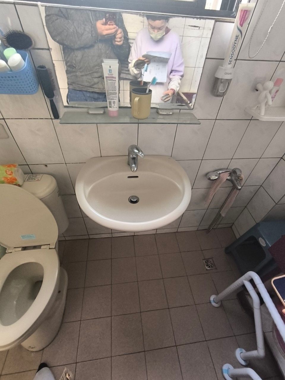 面盆安裝扶手施工前